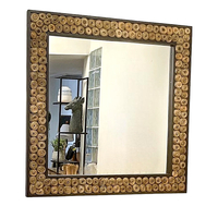 מראה מרובעת דגם גלי 110*110