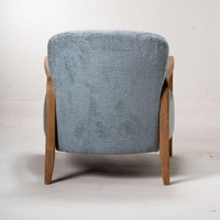 Echo כורסא מעוצבת מעץ תכלת