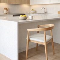 Patani כסא אוכל מעץ טיק מרופד