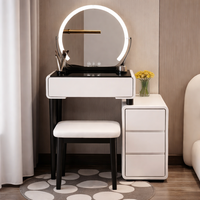 שידת איפור קומפקטית עם מראה וכיסא – דגם עמית(הזמנה מוקדמת)