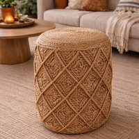 הדום ישיבה מעוצב מראטן טבעי – דגם 0242