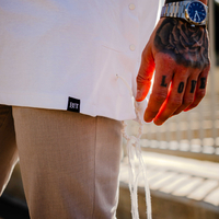 Beresheet2 - חולצת ציצית מהודרת דגם האש שלי בצבע לבן