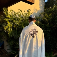 טלית חתנים מהודרת עם רקמת 
