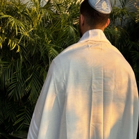 טלית חתנים מהודרת פסים לבנים מידה 60