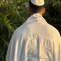 טלית חתנים מהודרת רקמת מגן דוד + 