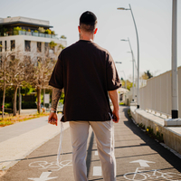 Beresheet2 - חולצת ציצית מהודרת דגם האש שלי בצבע חום כהה