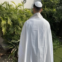טלית מהודרת עם עטרה ופינות צבע בז' חיתוך לייזר 