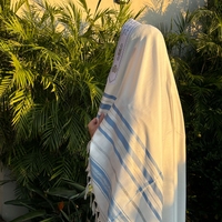 טלית חתנים מהודרת פסים תכלת