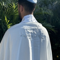 טלית חתנים מהודרת רקמת 