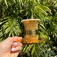 גביע קידוש מפואר גימור זהב עם ברכה 