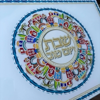 מגש חלה זכוכית עבה בלי שבירה 