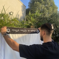 טלית מופת חתנים עם עטרה שחורה מהודרת 