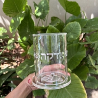 קופת צדקה מהודרת מפרספקס שקוף 10.5*12.5 ס