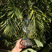 גביע קידוש מהודר מזכוכית שקוף וכסף 21 ס