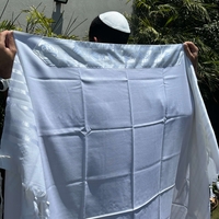 טלית מהודרת לחתן פסים כסופים