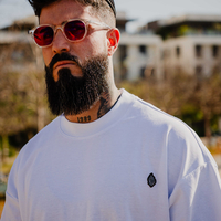 Beresheet2 - חולצת ציצית מהודרת דגם האש שלי בצבע לבן