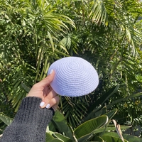 כיפה לבנה סרוגה איכותית 16 ס