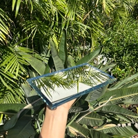 מגש מראה מקריסטל מהודר לפמוטים 23*13 ס