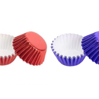 מנג'ט מטאלי אדום/כחול 100 יח' מידה 2 PVC