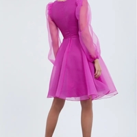 Dress alına צבע ורוד בד טול