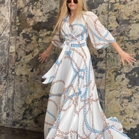 Dress לבן שיפון