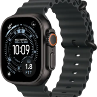 שעון חכם אפל Apple Watch Ultra 3 49mm black titanium with black ocean band cellular