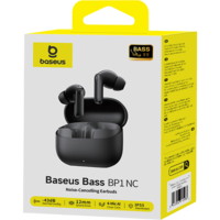 אוזניות אלחוטיות בזוס Baseus Bass BP1 NC TWS - יבואן רשמי - צבע שחור