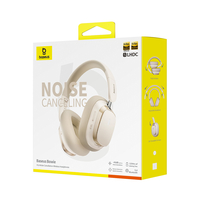 אוזניות אלחוטיות עם מסנן רעשים Baseus Bowie H1s Noise-Cancellation Wierless Headphones - יבואן רשמי - צבע לבן