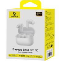 אוזניות אלחוטיות בזוס Baseus Bass BP1 NC TWS - יבואן רשמי - צבע לבן