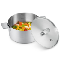 סיר יציקת נירוסטה 3PLY מכסה נירוסטה קוטר 28 ס