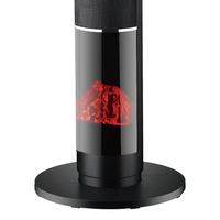 מפזר חום מגדל טורבו הוריקן 2200W כולל אפקט להבה + שלט גולד ליין Gold Line Flame Effect ATL-948B