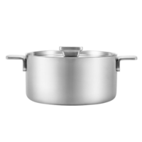 סיר יציקת נירוסטה 3PLY מכסה נירוסטה קוטר 28 ס