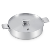 סיר סוטאז' יציקת נירוסטה 3PLY מכסה נירוסטה קוטר 28 ס