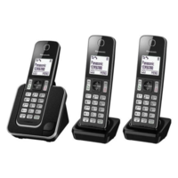 טלפון אלחוטי + 2 שלוחות בעברית פנסוניק Panasonic KX-TGD313 - שנתיים אחריות יבואן רשמי!
