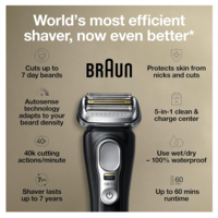 מכונת גילוח סדרה 9 פרו עם מתקן שטיפה בראון Braun Serius 9 Pro 9460CC - שנתיים אחריות!