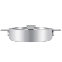 סיר סוטאז' יציקת נירוסטה 3PLY מכסה נירוסטה קוטר 28 ס