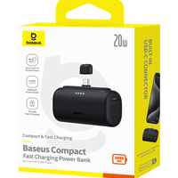 מטען נייד סוללת גיבוי עם טעינה מהירה בזוס Baseus Compact Power Bank Type-C 5000mAh 20W PD  - יבואן רשמי!