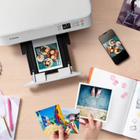 מדפסת משולבת אלחוטית קנון Canon PIXMA TS5351i - שנתיים אחריות יבואן רשמי - גוון לבן