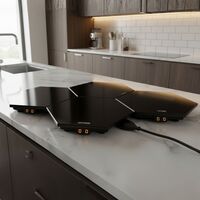 פלטת שבת מתחברת מזכוכית סט רביעייה UNIVERSE NRI-956X4 - צבע שחור - יבואן רשמי