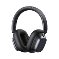 אוזניות אלחוטיות עם מסנן רעשים Baseus Bowie H1s Noise-Cancellation Wierless Headphones - יבואן רשמי - צבע שחור
