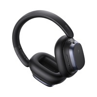 אוזניות אלחוטיות עם מסנן רעשים Baseus Bowie H1s Noise-Cancellation Wierless Headphones - יבואן רשמי - צבע שחור