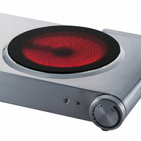 כירה חשמלית קרמית זוגית נירוסטה Gold Line ATL-834