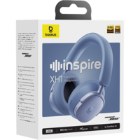 אוזניות קשת אלחוטיות עם ביטול רעשים בזוס Baseus Inspire XH1 - יבואן רשמי - צבע כחול