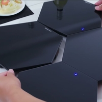 פלטת שבת מתחברת מזכוכית סט רביעייה UNIVERSE NRI-956X4 - צבע שחור - יבואן רשמי