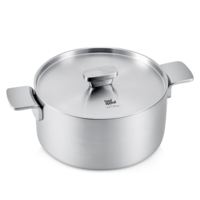 סיר יציקת נירוסטה 3PLY מכסה נירוסטה קוטר 28 ס