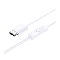 אוזניות חוטיות עם חיבור TYPE-C בזוס Baseus Encok CZ11 לבן - יבואן רשמי!
