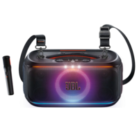 רמקול מסיבות נייד בידורית עם מיקרופון אלחוטי JBL PartyBox On-The-Go 2 - יבואן רשמי - צבע שחור