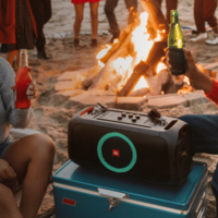 רמקול מסיבות נייד בידורית עם מיקרופון אלחוטי JBL PartyBox On-The-Go 2 - יבואן רשמי - צבע שחור