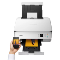 מדפסת משולבת אלחוטית קנון Canon PIXMA TS5351i - שנתיים אחריות יבואן רשמי - גוון לבן