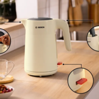 קומקום חשמלי 2400W בוש BOSCH MyMoment TWK2M167 - צבע בז' יבואן רשמי